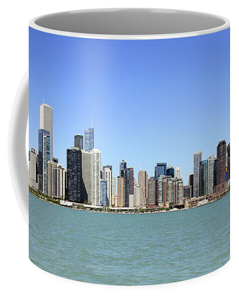 Chicago Coffee Mug featuring the photograph Chicago Skyline Wide Angle by Jackson Pearson