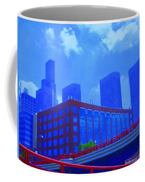 Cityscape Coffee Mug featuring the photograph Chicago the city of blues by Julie Lueders 