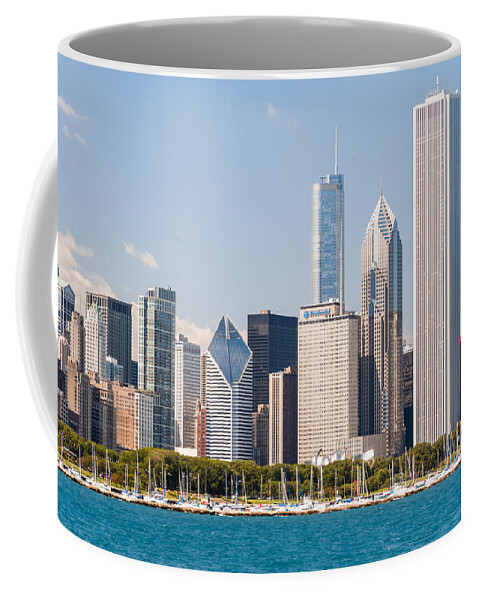 Landscape Coffee Mug featuring the photograph Chicago Lakefront close up by Charles McCleanon