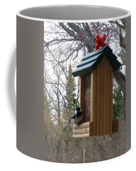 Northern Michigan Coffee Mug featuring the photograph Chickadee by Wendy Shoults