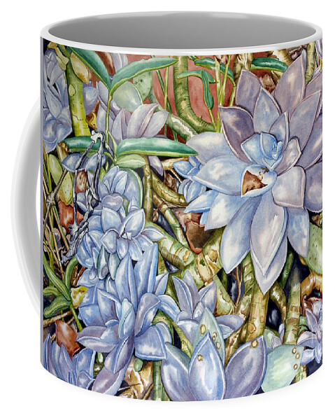 Nature Coffee Mug featuring the painting Chicks n Hens in Nature by Kandyce Waltensperger
