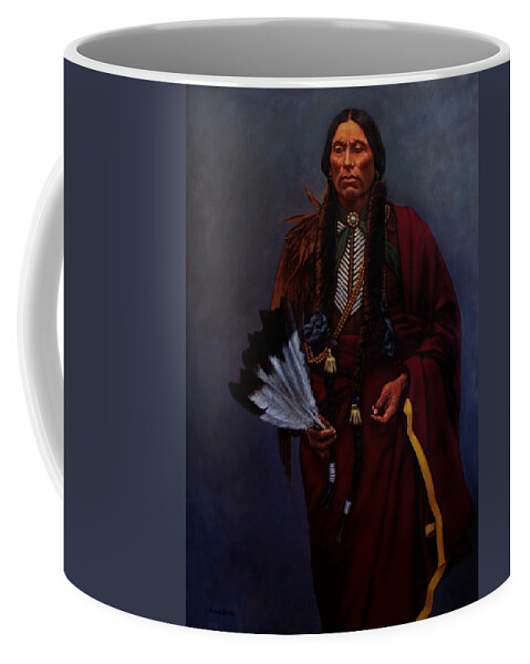 Chief Coffee Mug featuring the painting Chief Quanah Parker by Harvie Brown