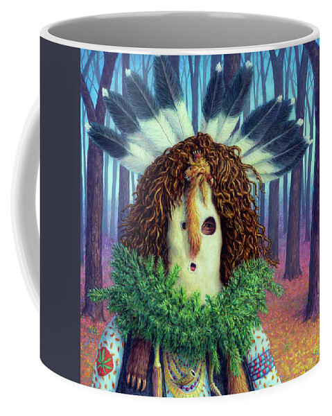 Chief Coffee Mug featuring the painting Chief's Hideout by James W Johnson