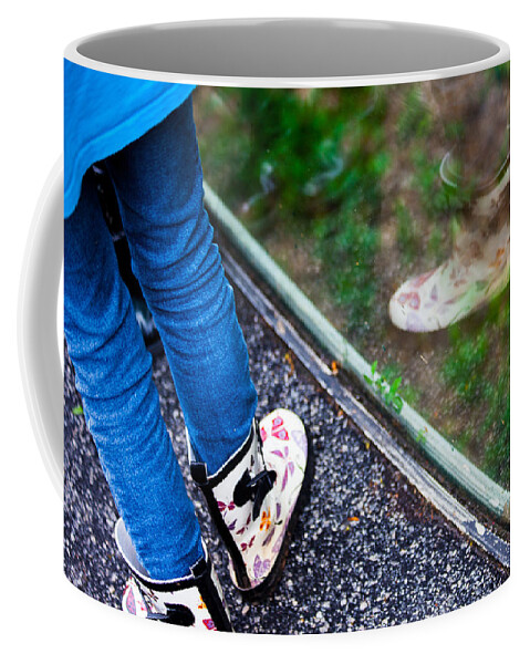 Child Reflection Coffee Mug featuring the photograph Child Reflection by Karol Livote