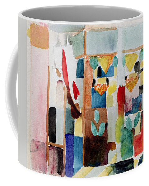 Greengrocer Coffee Mug featuring the painting Children at the Greengrocers I by August Macke