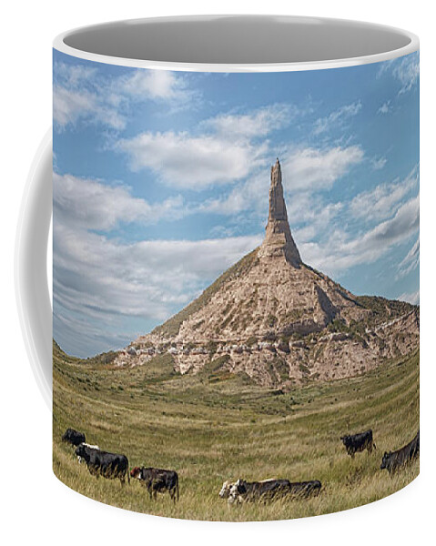 Chimney Rock Coffee Mug featuring the photograph Chimney Rock by Susan Rissi Tregoning