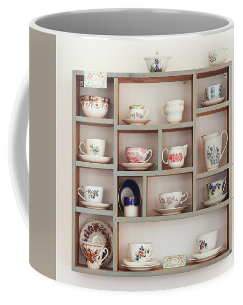China cups on display at an antique shop Coffee Mug by Benyamin Shoham -  Pixels