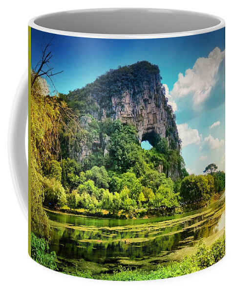 China Coffee Mug featuring the photograph China Guilin landscape scenery photography-14 by Artto Pan
