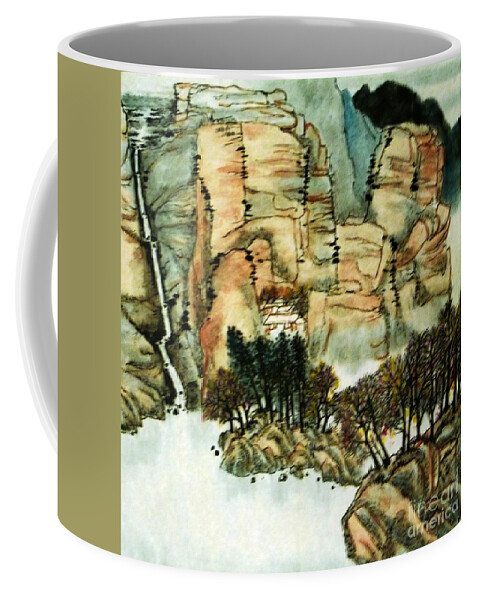 Chinese Painting Coffee Mug featuring the painting Chinese Landscape #1 by Betty M M Wong