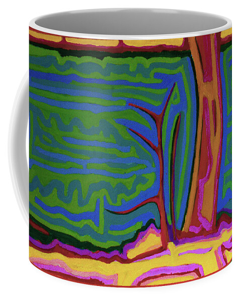 The Vibrant Waters Of The Chippewa Coffee Mug featuring the painting Chippewa Waters by Rod Whyte