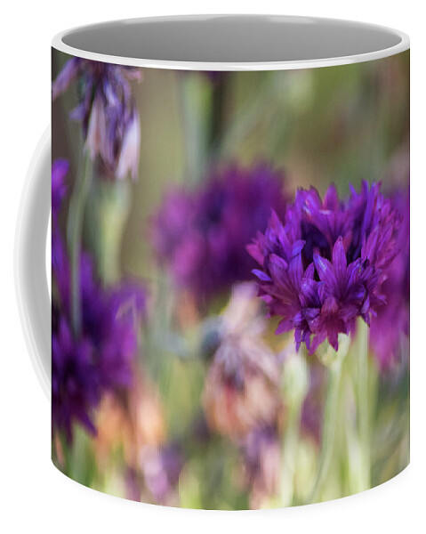 Purple Flowers Coffee Mug featuring the photograph Chive Blossoms by Bonnie Bruno
