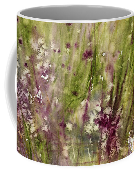 Flower Coffee Mug featuring the painting Chive Garden by Judith Levins