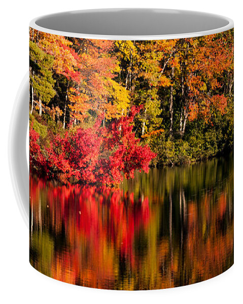 Little Pond Coffee Mug featuring the photograph Chocorua pond in fall foliage by Jeff Folger