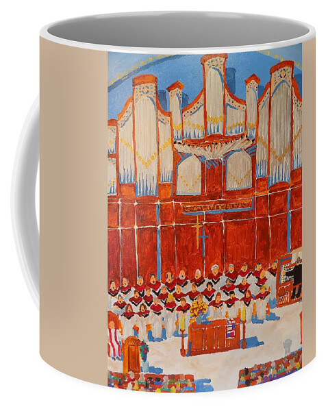 Church Coffee Mug featuring the painting Choir And Organ by Rodger Ellingson