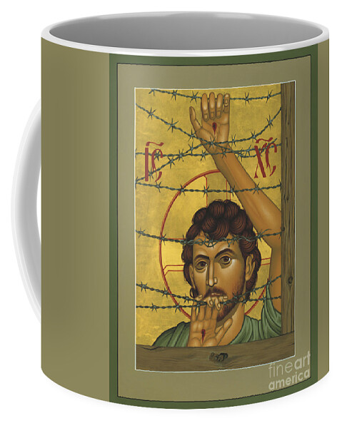 Christ Of Maryknoll Coffee Mug featuring the painting Christ of Maryknoll - RLCOM by Br Robert Lentz OFM