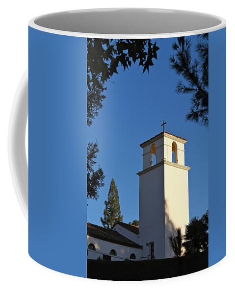 Christ The King Retreat Center Coffee Mug featuring the photograph Christ the King Chapel Tower by Michele Myers