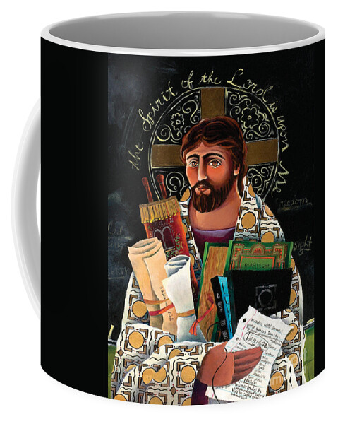 Christ The Teacher Coffee Mug featuring the painting Christ the Teacher - MMCTT by Br Mickey McGrath OSFS