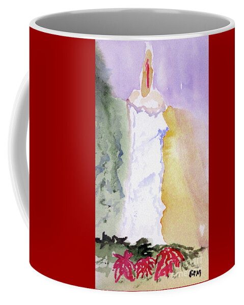 Candle Coffee Mug featuring the painting Christmas Candle 2 by Sandy McIntire