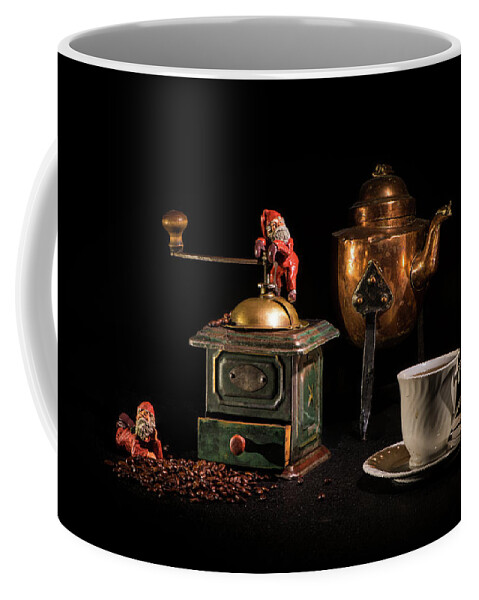 Candlelight Coffee Mug featuring the photograph Christmas Coffee-time by Torbjorn Swenelius