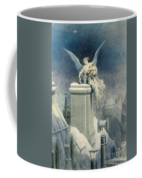 Christmas Coffee Mug featuring the painting Christmas Eve by Gustave Dore