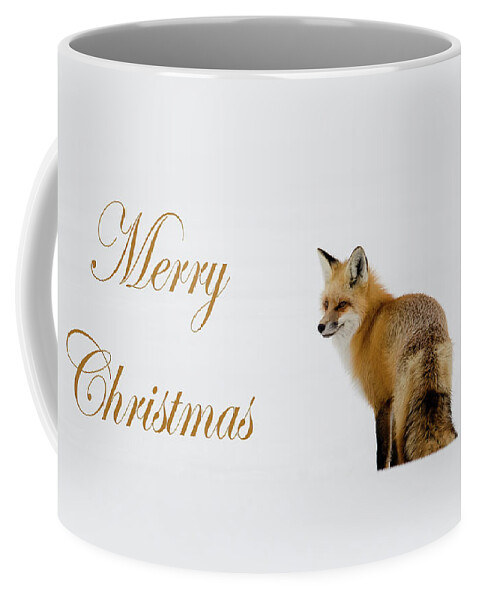 Fox Coffee Mug featuring the photograph Christmas Fox by Ronnie And Frances Howard