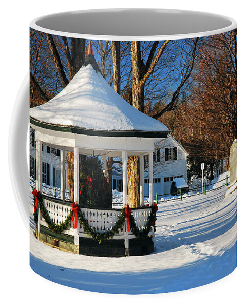 Grafton Coffee Mug featuring the photograph Christmas Gazebo by James Kirkikis