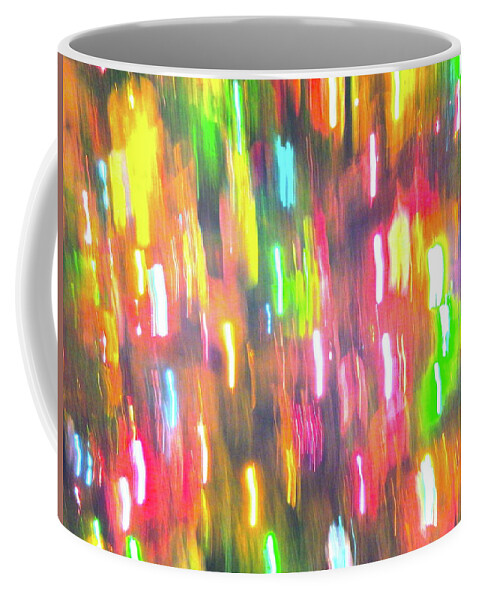 Color Abstract Coffee Mug featuring the photograph Christmas Lights 34 by George Ramos