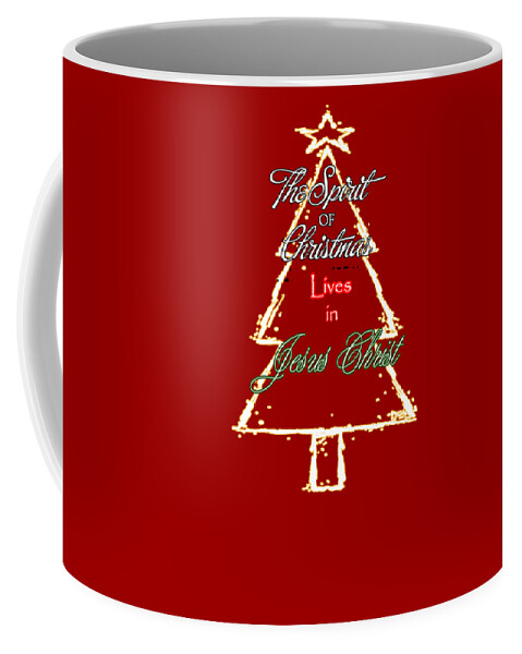 Christmas Coffee Mug featuring the digital art Christmas Spirit by Judy Hall-Folde
