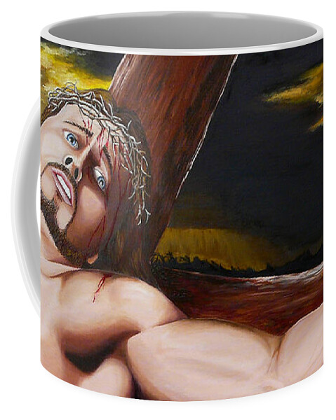 Christ Coffee Mug featuring the painting Christ's Anguish by Vic Ritchey