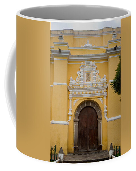 Church Coffee Mug featuring the photograph Church Door Antigua Guatemala by Douglas Barnett