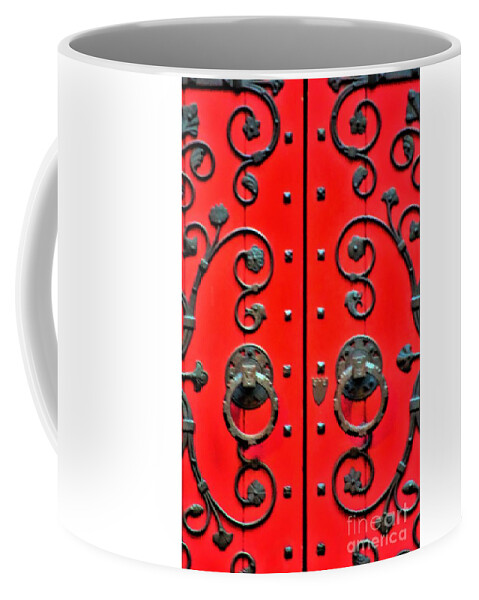 Church Coffee Mug featuring the photograph Church Door1 by Merle Grenz