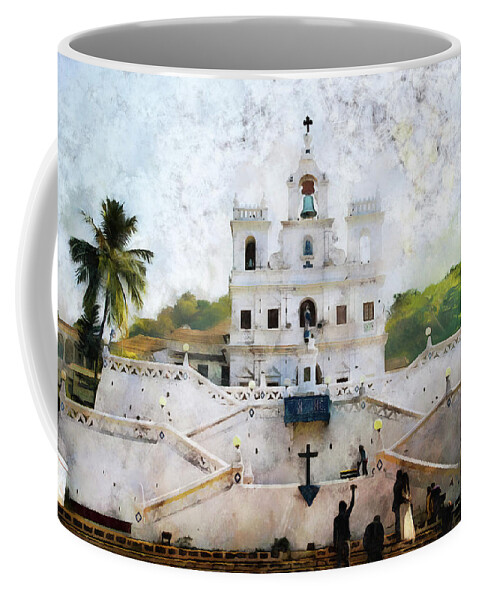 Church Coffee Mug featuring the painting Church of Our Lady of the Immaculate Conception by Gavin Bates