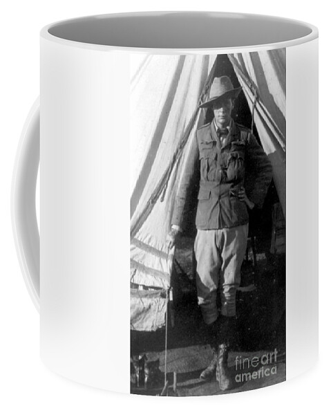 Winston Spencer Churchill Coffee Mug featuring the photograph Churchill as a war correspondent during the Second Boer War, Bloemfontein, South Africa, 1900 by English School