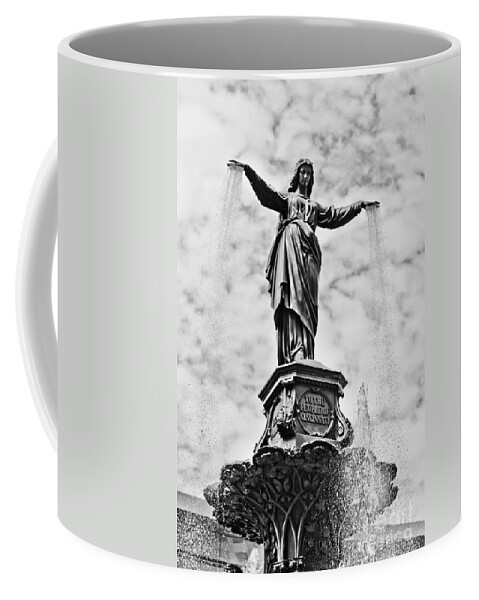 America Coffee Mug featuring the photograph Cincinnati Fountain Tyler Davidson Genius of Water Statue by Paul Velgos