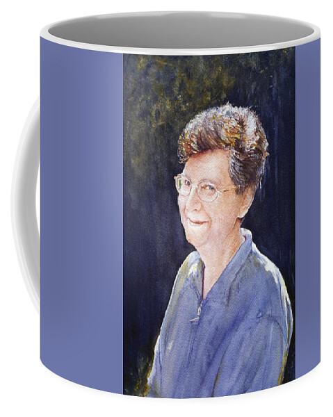 Portrait Coffee Mug featuring the painting Cindy by Barbara Pease