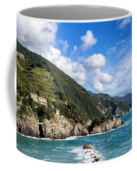 Coastline Coffee Mug featuring the photograph Cinque Terre Coastline by Weir Here And There