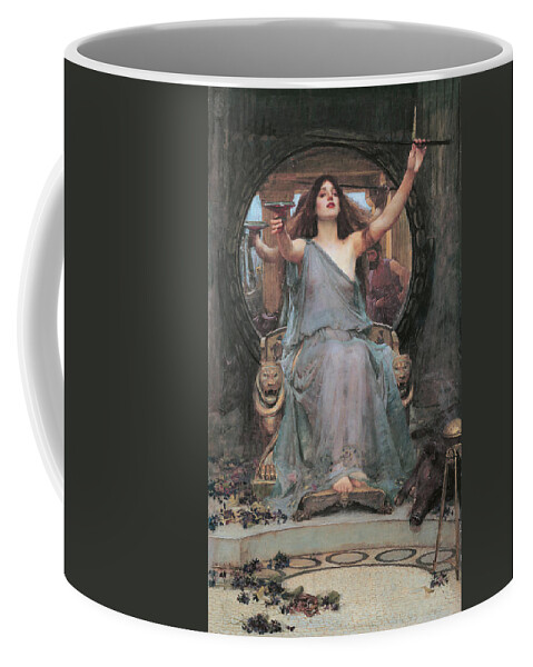 Pre-raphaelite Coffee Mug featuring the painting Circe Offering the Cup to Odysseus by John William Waterhouse