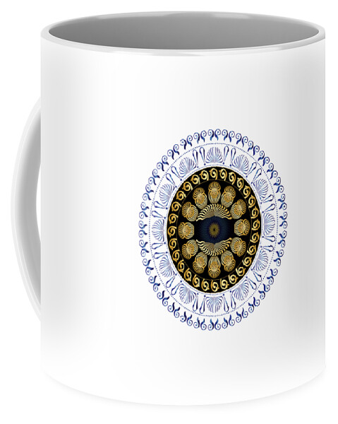 Mandala Coffee Mug featuring the digital art Circularium No 2638 by Alan Bennington