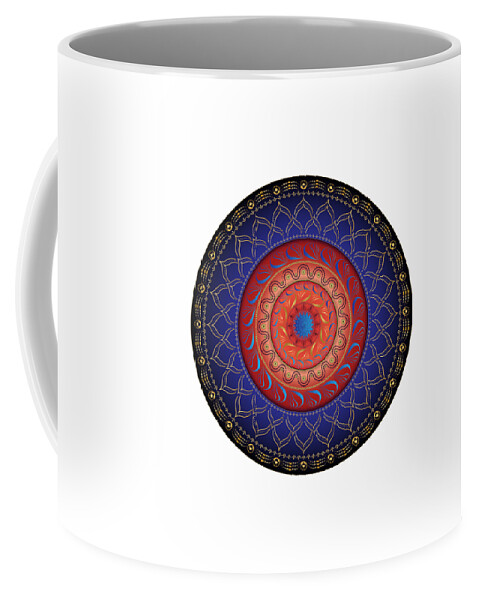 Mandala Coffee Mug featuring the digital art Circularium No 2654 by Alan Bennington