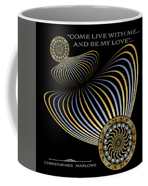 Mandala Coffee Mug featuring the digital art Circularium No 2718 by Alan Bennington