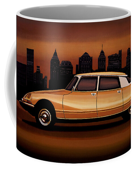 Citroen Ds Coffee Mug featuring the painting Citroen DS 1955 Painting by Paul Meijering