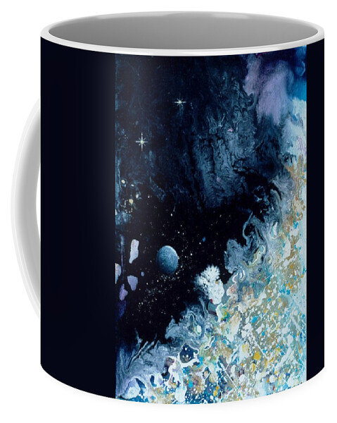 Spiritual Coffee Mug featuring the painting City on the Edge of Forever by Lee Pantas