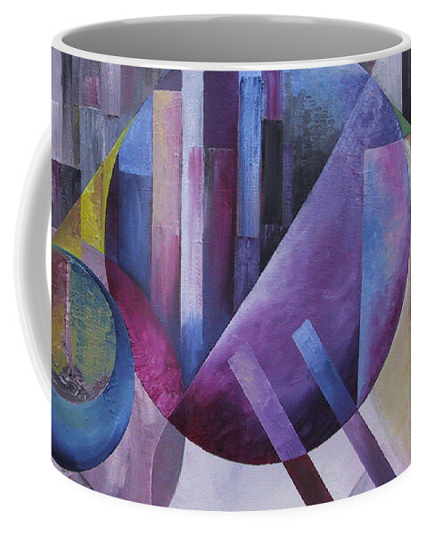 City View Coffee Mug featuring the painting City View 2 by Obi-Tabot Tabe