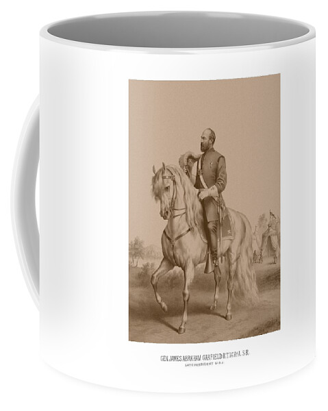 James Garfield Coffee Mug featuring the mixed media Civil War General James Garfield by War Is Hell Store