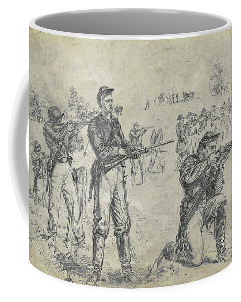 Civil War Union Cavalry Troopers Coffee Mug featuring the digital art Civil War Union Cavalry Troopers by Randy Steele