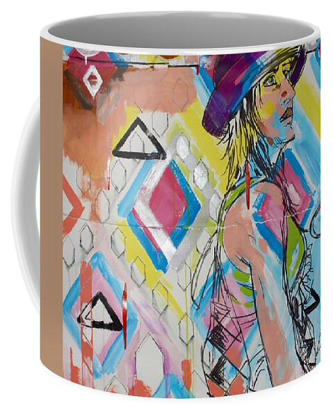 Figurative Coffee Mug featuring the mixed media Civilian by Aort Reed