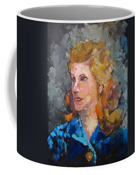 Woman Coffee Mug featuring the painting Clair by Barbara O'Toole