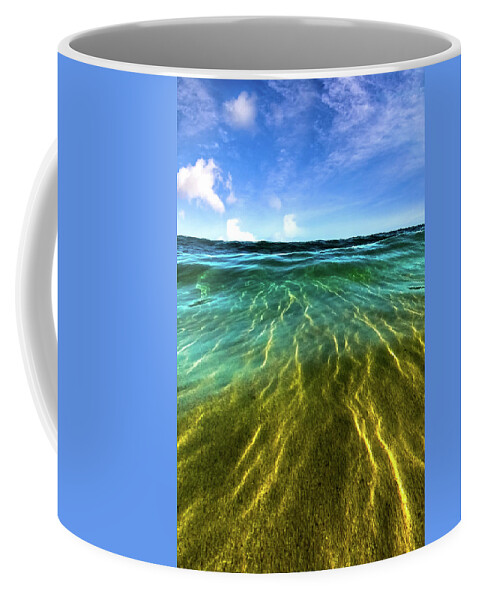 Makena Beach Seascape Ocean Shorebreak Clouds Coffee Mug featuring the photograph Clarity by James Roemmling