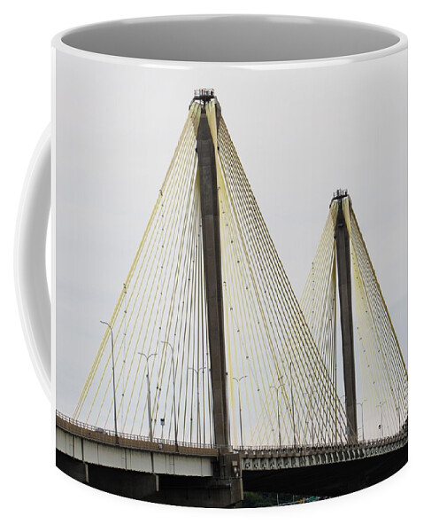 Art Coffee Mug featuring the photograph Clark Bridge by Jeff Iverson
