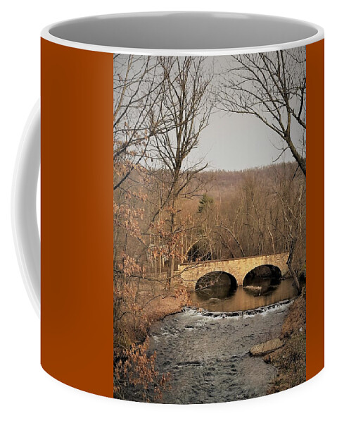 Stone Coffee Mug featuring the photograph Clarks Valley Stone Bridge by Jacqueline Whitcomb